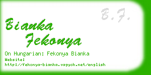 bianka fekonya business card